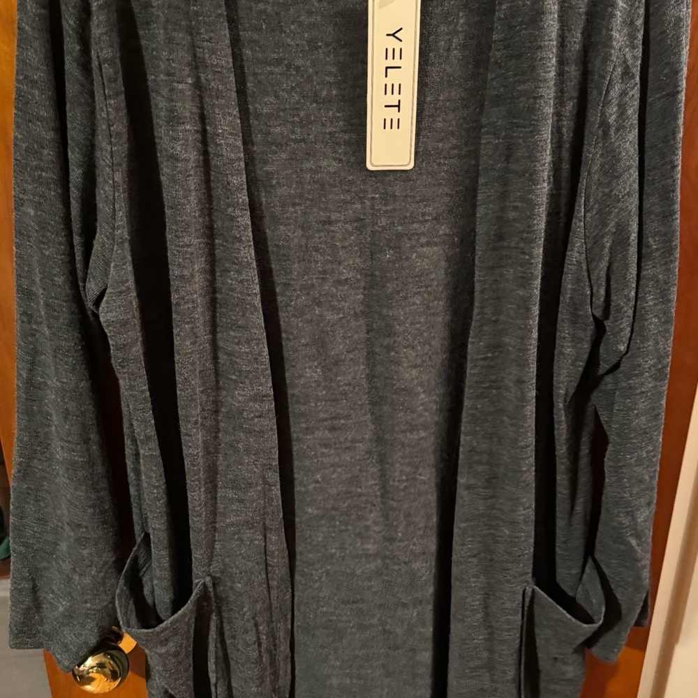 Yelete Dark Green Long Sleeve Cardigan